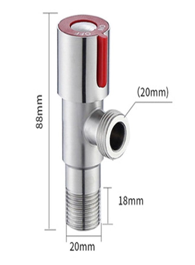 صمام زاوية بقطر داخلي 15 مم (DN15)، ثلاثي الاتجاهات (مدخل واحد ومخرجان)، مقاوم للانفجار، تصميم سميك، سخان مياه باردة من الفولاذ المقاوم للصدأ 304 للأنظمة المنزلية - Image 2